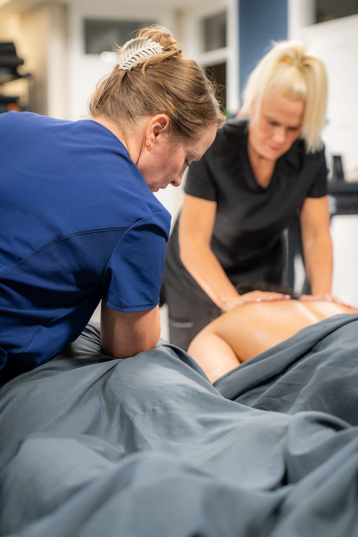 Provider preparing a treatment session